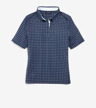 Cole Haan Womens Topspin Polo Shirt - Blue Size Medium