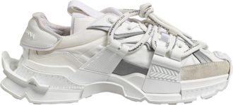 Dolce & Gabbana Witte Grijze Lage Ruimte Sneakers Schoenen
