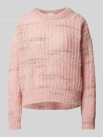 Rich & Royal Strickpullover mit Rundhalsausschnitt in Hellrosa, Gr&ouml;&szlig;e XL