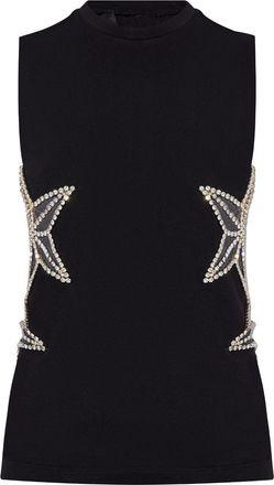 Dsquared2 crystal-embellished cotton vest - women - Cotton - S - Black