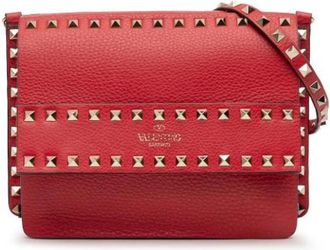 Valentino Pre-owned Cross Body Bags, female, Red, Size: ONE SIZE Pre-owned Vintage Leather Shoulder Bag