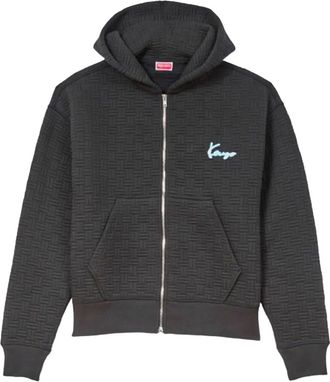 Kenzo Felpa trapuntata con zip e cappuccio - Grigio