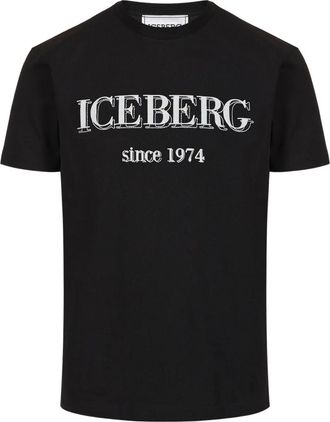 Iceberg Oversized T-Shirt - Heren - T-shirts - Zwart - XL - Katoen - Tops