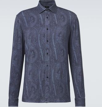 Etro Camicia in jersey con stampa paisley