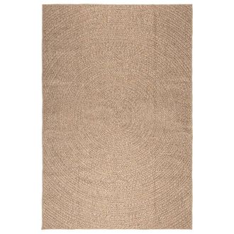 Berkfield Home Rug 160x230 cm Jute Look Indoor & Outdoor in Brown | Size: 100 cm diameter