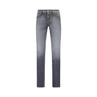 Jacob Cohen Slim-fit Jeans, male, Gray, Size: W36 Nick Slim 5-Pocket Jeans