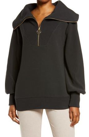 Varley Vine Ottoman Half Zip Pullover in Black at Nordstrom Rack, Size X-Small