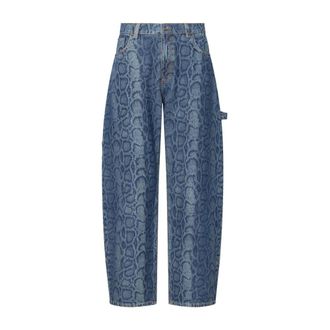 Liu Jo Jeans Denim Worker Stampa Pitone - - Jeans - Donna - Blu - W27