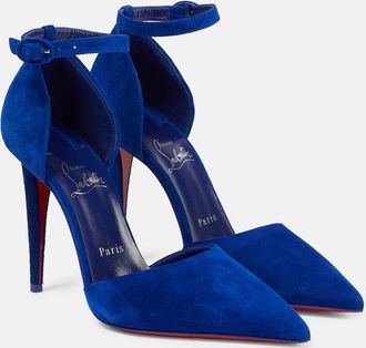 Christian Louboutin Astrida Bride 100 suede pumps