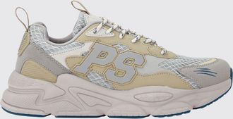 Plein Sport Sneakers basse in pelle e mesh con monogramma a contrasto
