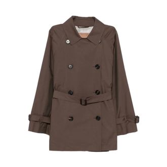 Max Mara Trench Coats, female, Brown, Size: XS Calle Trench Coat