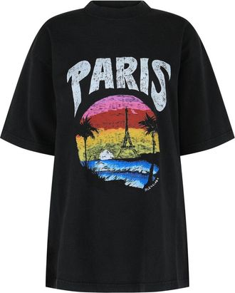 Balenciaga Medium Fit Paris Tropical T-Shirt