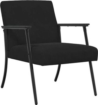 vidaXL Armchair Black 59 x 75 x 78 cm Velvet vidaXL