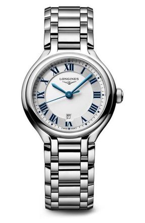 Longines PrimaLuna Bracelet Watch, 30mm in Silver at Nordstrom