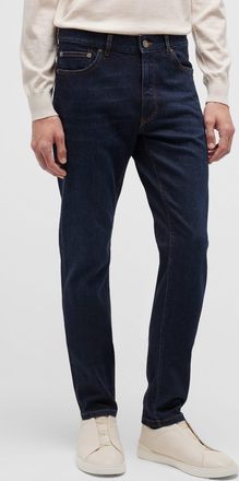 Ermenegildo Zegna Mens 5-Pocket Dark Wash Denim Jeans