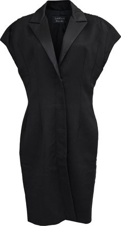 Lanvin Knee-Length Dress in Black Wool