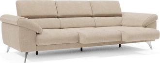 Divani.Store Sof&aacute; con 3 asientos reposabrazos con arc&oacute;n 265 cm beige