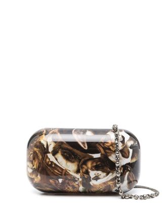 Acne Studios animal-print clutch - Brown