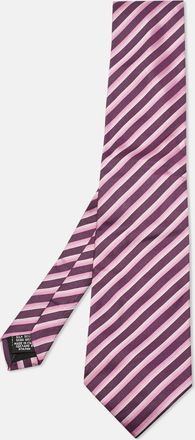 HUGO BOSS Boss By Hugo Boss Purple Diagonal Stripe Jacquard Silk Tie
