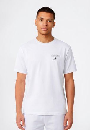 Champion T-Shirt CHAMPION Graphic Tee, Herren, Gr. XXL, wht, Obermaterial: 100% Baumwolle, normal, Rundhals, Shirts T-Shirt, sportlicher Stil, Kurzarm, f&uuml;r spo