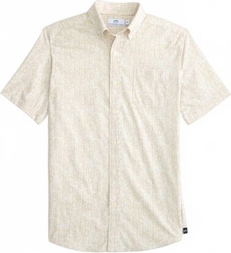 Southern Tide Mens Intercoastal Leagally Frond Sportshirt In Whitecap Khaki