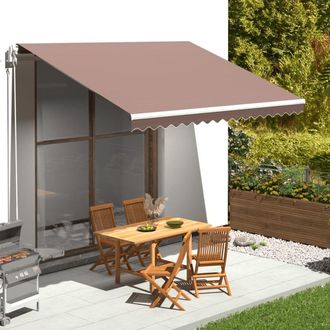 vidaXL Tela De Repuesto Para Toldo Marr&oacute;n 4x3,5 M Vidaxl