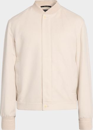 Ermenegildo Zegna Mens Oasi Cashmere Hidden-Zip Bomber Jacket