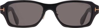 Tom Ford Smoke Rectangular Mens Sunglasses FT1351-D 01A 56