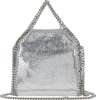 Stella McCartney Womens Crossbody Bag Falabella Metallic Ecoleather Polyester Shoulder