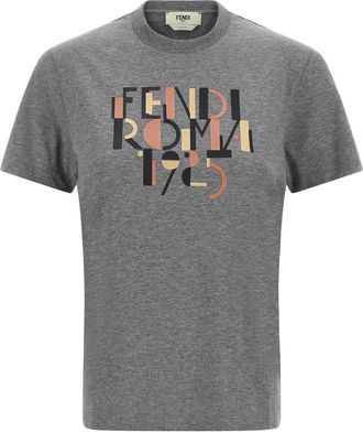 Fendi Grey Fendi Roma 1925 T-shirt