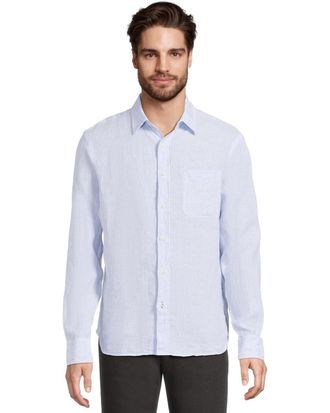 Faherty Laguna Shirt Mens Summer Classic Stripe 100% Linen Button-Up JDM2369