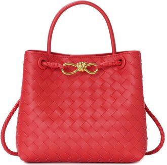 Tiffany & Fred Woven Leather Top Handle Bag