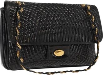 Bally Pre-owned Shoulder Bags, female, Black, Size: ONE SIZE Pre-owned Leather Shoulder Bag