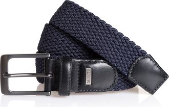 Monti Lederg&uuml;rtel MONTI MONZA, Herren, Gr. 11,5, blau (marine), Materialmix, G&uuml;rtel Lederg&uuml;rtel, strukturierte Optik, modern