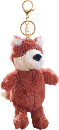 Generic Adorable Fox Keychain - Plush Fox Keychain, Animal Charm Keychain | Cute Fox Pendant, Fox Lover, Decorative Bag Charm, Key Chain