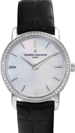 Vacheron Constantin Pre-owned Vacheron Constantin Traditionnelle Diamond Mother Of Pearl Dial Ladies Watch 25558/000G-B157