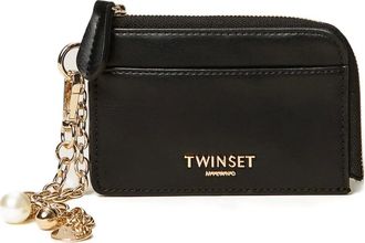 Twin-Set Pasjeshouder met bedels - Zwart