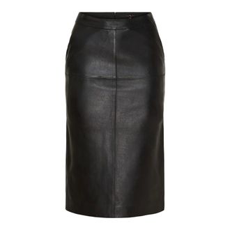 BTF-CPH Btfcph - 100102 Leren Kokerrok - Dames - Rokken - Zwart - Maat: XS Leer