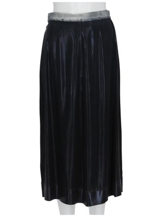 Maison Margiela Black Flared Knee-Length Acetate-Blend Skirt