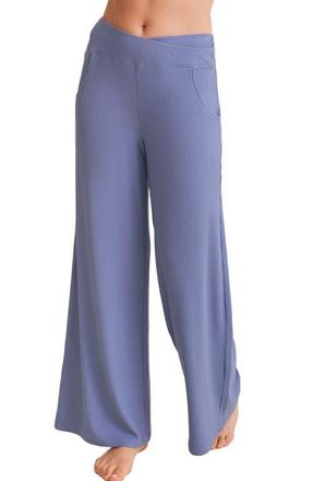 Fleur't Wide Leg Lounge Pants in Denim Waffle at Nordstrom, Size X-Large
