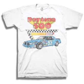Nascar Vintage Daytona 500 Shirt Racing Mens Graphic T-Shirt, White Daytona, XXL