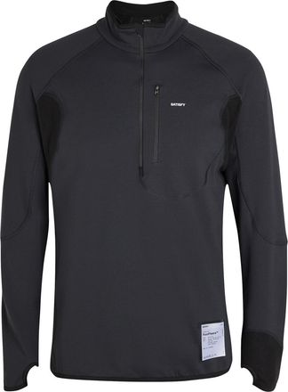 SATISFY Fuzzfleece Logo Half-zip Sweatshirt - Black - XL