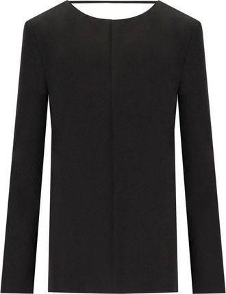 Federica Tosi Zwarte Cady Blouse met Elegant Ontwerp - Dames - Blouses - Zwart - XS - Polyester - Overhemden