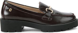 Carvela Womens Leather Snap Chunky Loafers - Wine - Size UK 5