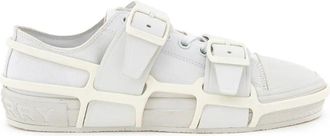 Burberry Witte Canvas Sneaker met Rubberen Zool - Heren - Sneakers - Wit - 43 EU - Katoen - Schoenen