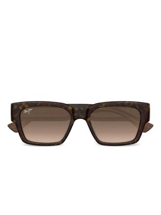 Maui Jim Kenui tortoiseshell square sunglasses - unisex - Acetate - 53 - Brown