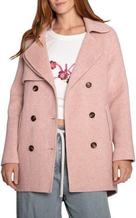 Belle & Bloom Wanna Be Loved Wool Blend Coat in Blush at Nordstrom Rack, Size X-Small