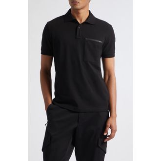 Moncler Cotton Polo in Black at Nordstrom, Size Xxx-Large