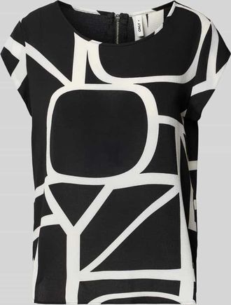 Only Relaxed Fit Blusenshirt in Cr&ecirc;pe-Verarbeitung Modell VIC in Metallic Black, Gr&ouml;&szlig;e 34