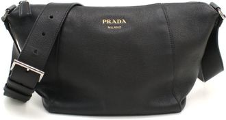 Prada Black Leather Shoulder Bag (Pre-Owned)